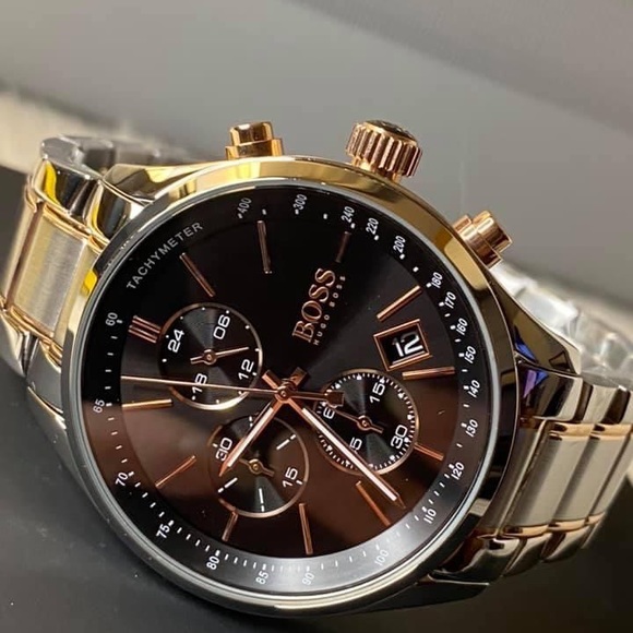 Hugo Boss Men’s Grand Prix Black Dial Chronograph Watch 
Case Size: 44mm - Picture 7 of 10